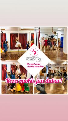 mergvakaris su poledance
